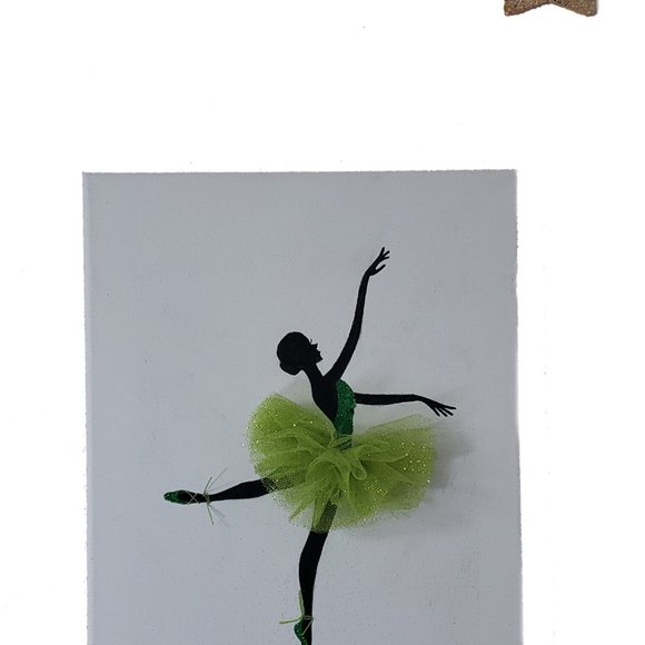 PAINTING Ballet Dancer Ballerina Art Wall Decor on Stretched Canvas HANDMADE - Picture 2 of 8
